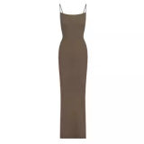 same style sexy ribbed camisole dress for women, backless, slimming, bodycon long dress