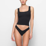 style stretchy tight-fitting cotton U-neck camisole for women, slimming top