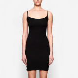 [In stock]!S-kims short ribbed fabric stretchy slim-fit sexy bodycon slip dress