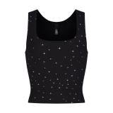 U-neck ribbed camisole European and American slim-fit solid color inner layer outerwear sports crop top
