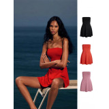 European and American style sexy off-the-shoulder strapless dress for women with back zipper A-line one-step mini irt