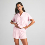 SLEEP SET short-sleeved shorts summer shirt pajamas home wear set