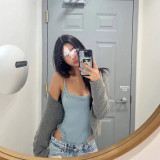 blogger's same style FITS EVERYBODY lace-trimmed camisole bodysuit