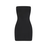 European and American style simple versatile printed slim-fit sexy dress