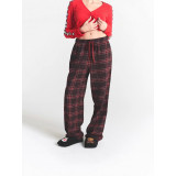 Christmas limited edition pajama set, long-sleeved and long-pants loungewear set, drawstring straight-leg casual pants
