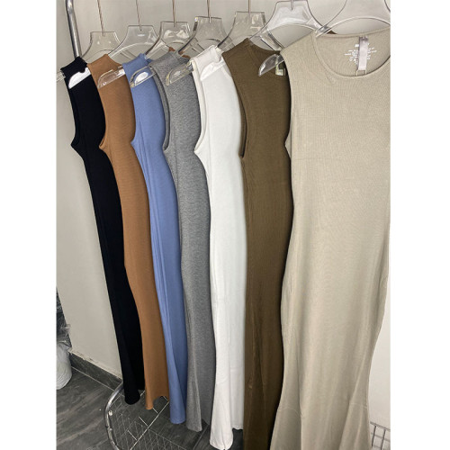 Kylie  style Ski*m*s sleeveless tank dress French bodycon slip dress long dress