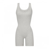 COTTON RIB ONESIE pure cotton jumpsuit, thin summer base tank top jumpsuit