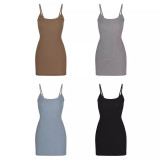 style sexy slim-fit sleeveless slip dress,  European and American bodycon dress