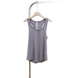 -style U-neck ribbed tank top, slim-fit solid color, suitable for both inner and outer wear, sports crop top