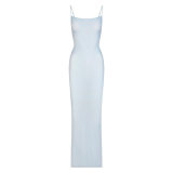 same style sexy ribbed camisole dress for women, backless, slimming, bodycon long dress