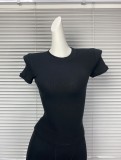 Niche brand Jinjie now offers the * ribbed short-sleeve -style cotton rib shapewear top sports T-shirt