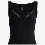 Valentine's Day SOFT LOUNGE LACE sexy lace faux two-piece spliced camisole top