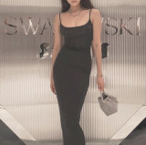 fine sequin and rhinestone evening dress, bodycon dress for women, sexy strapless long dress with back slit
