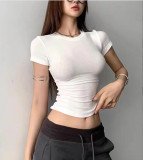 Celebrity Style: 's Cotton Jersey Short Sleeve Top for a Perfect Figure, High Quality