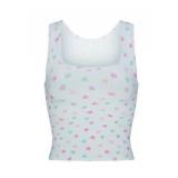 U-neck ribbed camisole European and American slim-fit solid color inner layer outerwear sports crop top