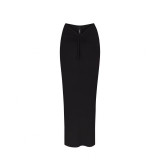 -style European and American pleated design women's high-waisted slimming mid-length pencil irt