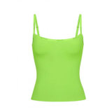 -style stretch cotton camisole with letter logo print, suitable for layering