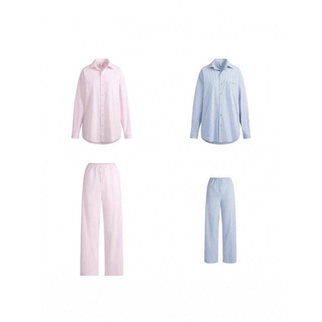 pink striped wide-leg pajama pants for women, new summer style, loose casual pants for outdoor wear and walking