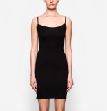 [In stock]!S-kims short ribbed fabric stretchy slim-fit sexy bodycon slip dress