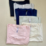 im*s new in stock American style hot girl square neck slim-fit short-sleeve versatile T-shirt top for women,  style