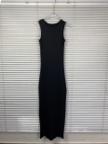 Kylie  style Ski*m*s sleeveless tank dress French bodycon slip dress long dress