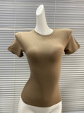 Celebrity Style: 's Cotton Jersey Short Sleeve Top for a Perfect Figure, High Quality