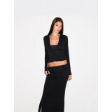 New Modal Semi-Transparent Long Sleeve Cardigan with Buttons, Solid Color, Slim Fit for Women