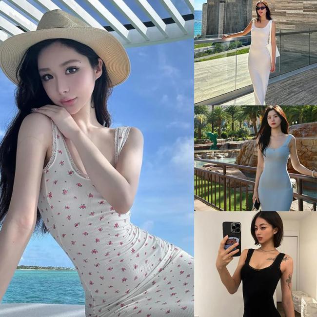 A tribute to Marilyn Monroe,   ribbed lace trim, scoop neck U-neck backless long dress goddess gown