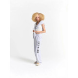 's new white snowflake pattern straight wide-leg versatile casual loose pants