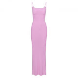 same style sexy ribbed camisole dress for women, backless, slimming, bodycon long dress