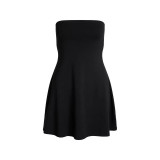 European and American style sexy off-the-shoulder strapless dress for women with back zipper A-line one-step mini irt