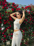 An attack of love for you   Rosie Park Chae-young's same style hollowed-out dress, tank top, and pants