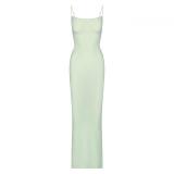 same style sexy ribbed camisole dress for women, backless, slimming, bodycon long dress