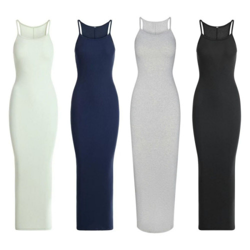 New  COTTON RIB LONG CAMI DRESS ribbed cami dress for hot girls