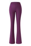 Slim-fit hooded zip-up short jacket and pants set with letter print and contrast stitching