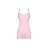 -style new summer camisole dress, sexy tight-fitting bodycon lace mini dress
