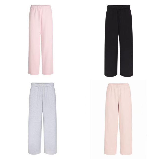 sweatpants cotton fleece series classic straight-leg pants long pants sports loose casual hooded set
