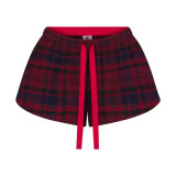 Christmas limited edition new versatile casual plaid shorts set, suitable for both inner and outer wear