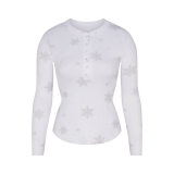 Christmas limited edition snowflake pattern casual camisole and versatile wide-leg pants set