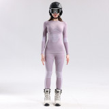 Women's quick-dry ski clothing, outdoor thermal underwear set, women's sports compression clothing, sweat-wicking functional underwear for winter