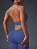 Sports butt-lifting backless jumpsuit for women, peach butt slimming one-piece fitness tank top yoga outfit