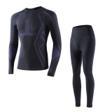 Outdoor autumn and winter quick-dry ski clothing underwear set for men and women, breathable, moisture-wicking, sweat-wicking, compression, warm, quick-dry clothing