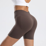 Cross-border tight-fitting breathable quick-dry cycling shorts for women, suitable for outdoor wear, fitness, running, and yoga, with a peach-like feel