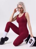 Cross-border U-shaped backless breathable sexy jumpsuit for women with double shoulder straps, fitness one-piece long pants, body-shaping sports yoga wear