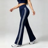High-waisted yoga pants, new American-style hot girl running sports peach butt-lifting fitness pants, naked-feel stretchy flared pants