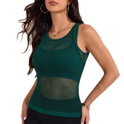 Mesh breathable faux two-piece sports yoga vest for women, quick-dry yoga bra, running fitness sports top