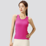 Cross-border spring and summer sports vest for women, fitness integrated fixed cup outerwear, high-intensity shockproof yoga inner vest