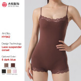 New European and American cross-border sexy and hot lace camisole bodysuit with adjustable straps, skin-friendly and breathable