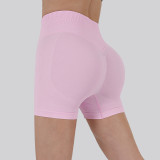 Cross-border fitness quick-dry casual sports yoga shorts for women, high elasticity, low waist, butt-lifting, three-quarter length, seamless knit design