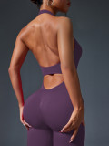 Sports butt-lifting backless jumpsuit for women, peach butt slimming one-piece fitness tank top yoga outfit